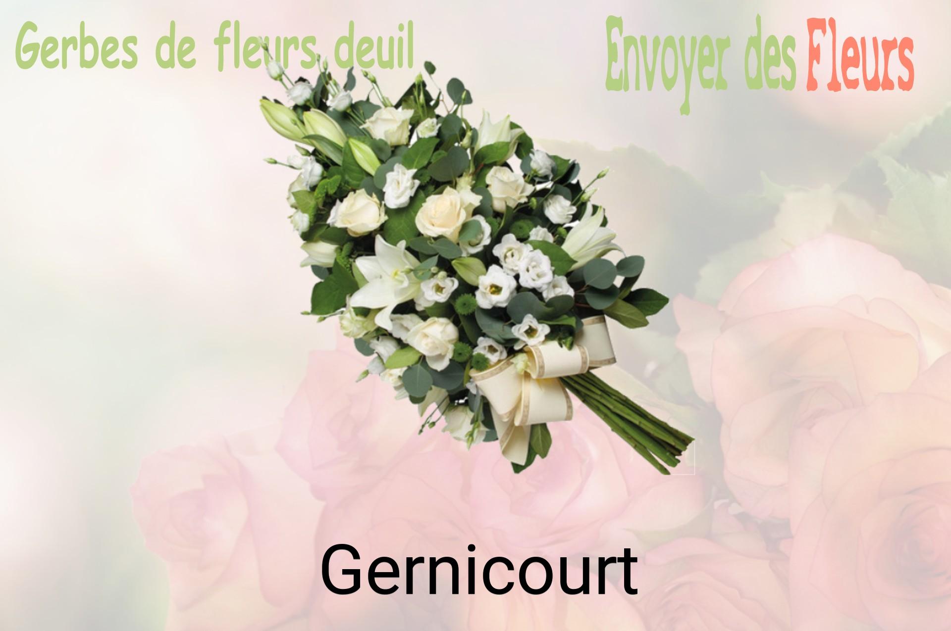 Gerbe de fleurs de deuil livrée à Gernicourt